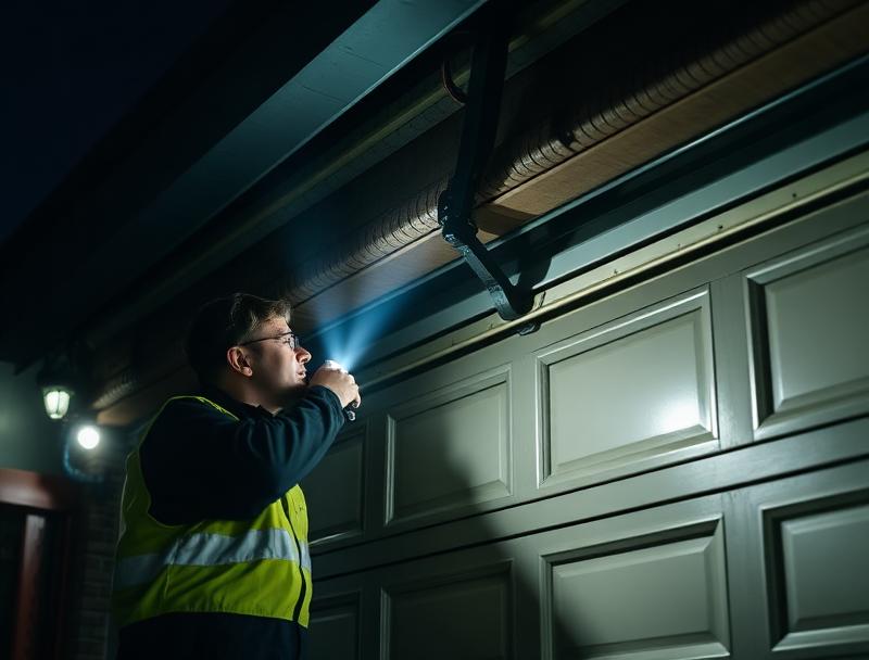 Emergency 24/7 garage door repair service - technician responding to urgent call in CT